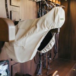 Housse de Selle avec plaque en or Kentucky Beige