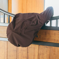 Housse de Selle avec plaque en or Kentucky Marron