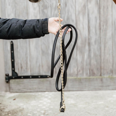 Longe d'équitation en cuir artificiel Kentucky
