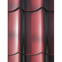 Panneau tuile alu-zinc bordeaux