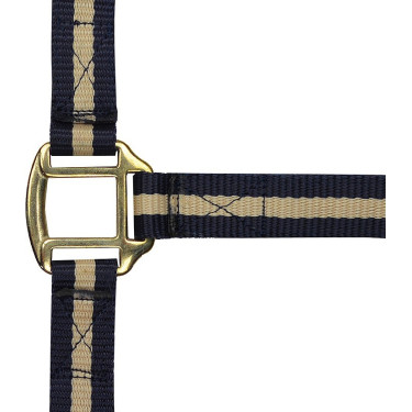 Licol nylon doublé cuir Norton Marine / beige Bleu Licol nylon doublé cuir Norton Marine / beige Bleu