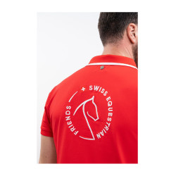 Polo Harcour Dranse homme Swiss Eequestrian Friends Rouge