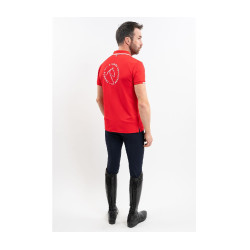 Polo Harcour Dranse homme Swiss Eequestrian Friends Rouge