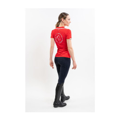 Polo Harcour Douve femme Swiss Equestrian Friends Rouge