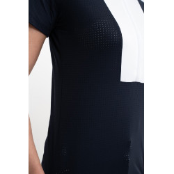 Wedstrijdpolo Harcour Paris dames Marine Marineblauw
