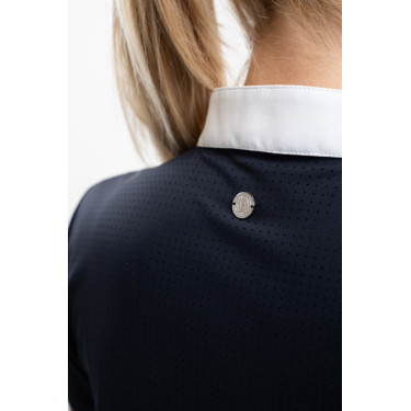 Wedstrijdpolo Harcour Paris dames Marine Marineblauw