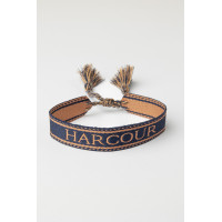 Bracelet Baya Harcour Abricot / lin Blanc