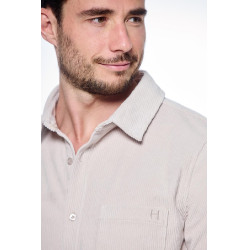 Chemise Velours Harcour Shavi homme Ivoire Beige