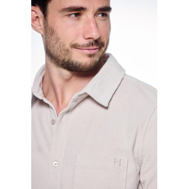 Chemise Velours Harcour Shavi homme Ivoire Beige