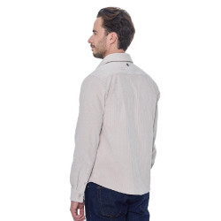 Fluwelen overhemd Harcour Shavi heren Ivoor Beige