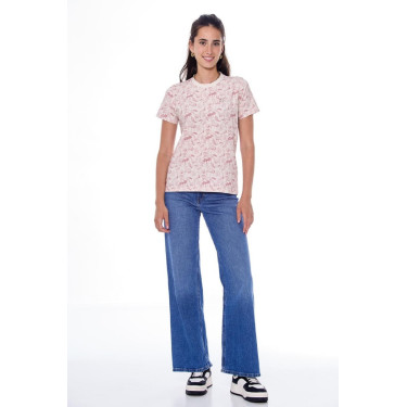 Dames paardrij T-shirt Harcour Tabatha roze