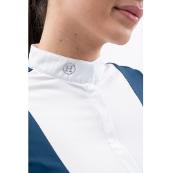 Wedstrijdpolo Harcour Shine Lagoonblauw