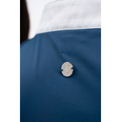 Wedstrijdpolo Harcour Shine Lagoonblauw