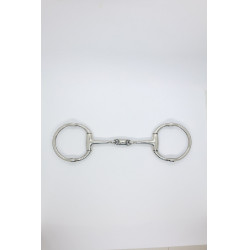 Mors releveur olive Harcour double brisure 14 mm Inox Gris