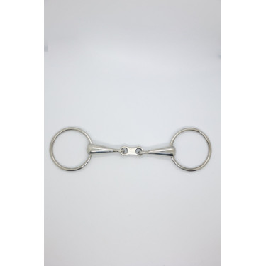 Mors simple double brisure lien plat 19 mm Harcour Inox Gris