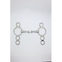 Mors Pessoa 3 ringen dubbel gebroken platte schakel 18 mm Harcour Roestvrij staal Grijs