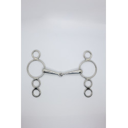 Mors Pessoa 3 ringen 18 mm Harcour Roestvrij staal Grijs