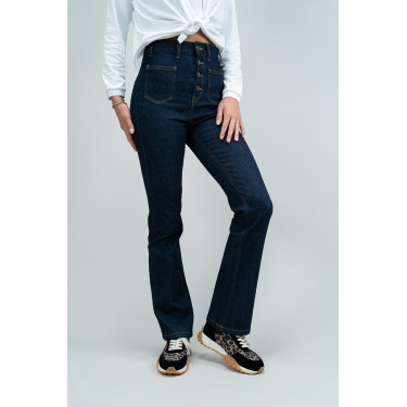 Jean Flare Harcour Juvo Jean brut Bleu marine