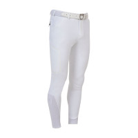 Pantalon homme slim fit Equestro Ridertechnology coutures thermosoudées Blanc Pantalon homme slim fit Equestro Ridertechnology coutures thermosoudées Blanc