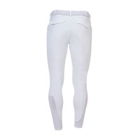 Pantalon homme slim fit Equestro Ridertechnology coutures thermosoudées Blanc Pantalon homme slim fit Equestro Ridertechnology coutures thermosoudées Blanc