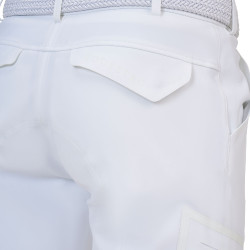 Pantalon homme slim fit Equestro Ridertechnology coutures thermosoudées Blanc