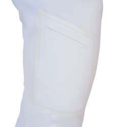 Pantalon homme slim fit Equestro Ridertechnology coutures thermosoudées Blanc