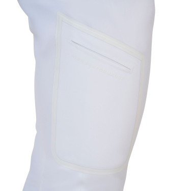 Pantalon homme slim fit Equestro Ridertechnology coutures thermosoudées Blanc