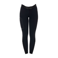 Pantalon slim fit femme Equestro Ridertechnology coutures thermosoudées Noir