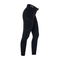Pantalon slim fit femme Equestro Ridertechnology coutures thermosoudées Noir Pantalon slim fit femme Equestro Ridertechnology coutures thermosoudées Noir