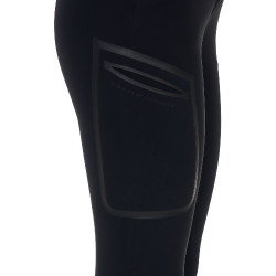 Pantalon slim fit femme Equestro Ridertechnology coutures thermosoudées Noir Pantalon slim fit femme Equestro Ridertechnology coutures thermosoudées Noir