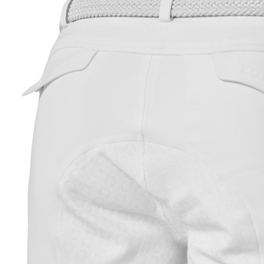 Pantalon homme slim fit Equestro Ridertechnology full grip Blanc