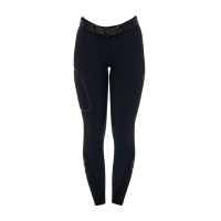 Pantalon slim femme Equestro Ridertechnology full grip Noir Pantalon slim femme Equestro Ridertechnology full grip Noir