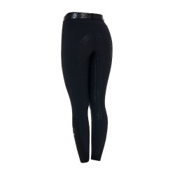 Pantalon slim femme Equestro Ridertechnology full grip Noir