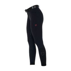 Pantalon slim femme Equestro Ridertechnology full grip Noir