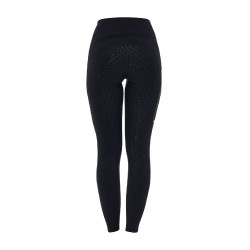 Leggings femme Equestro Ridertechnology taille haute full grip Noir