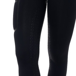 Leggings femme Equestro Ridertechnology taille haute full grip Noir