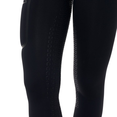 Leggings femme Equestro Ridertechnology taille haute full grip Noir