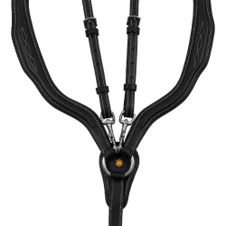 Anatomisch lederen borsttuig met afneembare martingaal