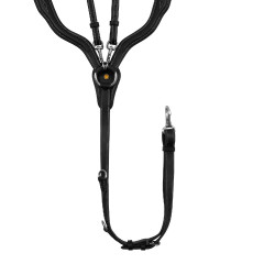 Collier de chasse Equestro anatomique en cuir avec martingale amovible