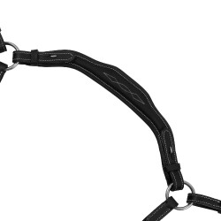 Collier de chasse Equestro anatomique en cuir avec martingale amovible