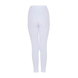 Legging Equestro fille avec découpes perforées Blanc Legging Equestro fille avec découpes perforées Blanc