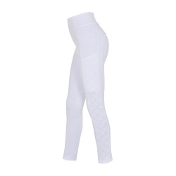 Legging Equestro fille avec découpes perforées Blanc Legging Equestro fille avec découpes perforées Blanc
