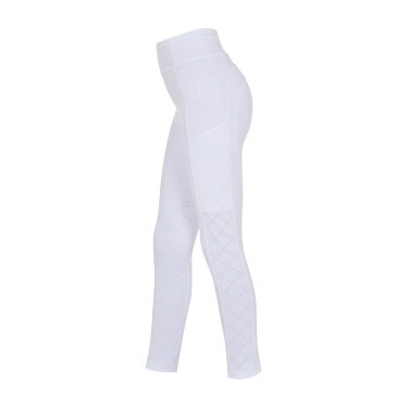 Legging Equestro fille avec découpes perforées Blanc Legging Equestro fille avec découpes perforées Blanc