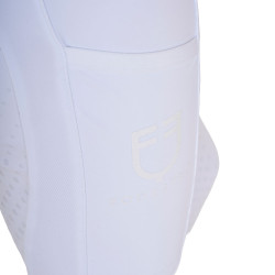 Legging Equestro fille avec découpes perforées Blanc Legging Equestro fille avec découpes perforées Blanc