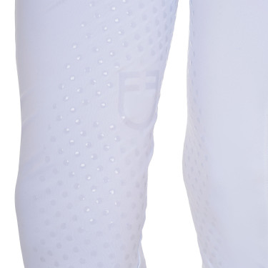 Legging Equestro fille avec découpes perforées Blanc Legging Equestro fille avec découpes perforées Blanc