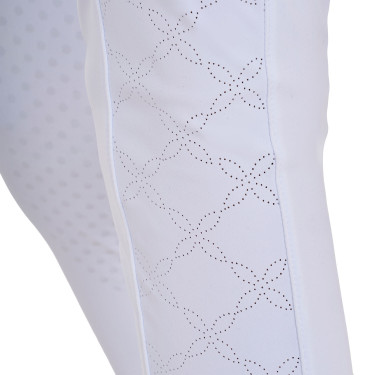 Legging Equestro fille avec découpes perforées Blanc Legging Equestro fille avec découpes perforées Blanc