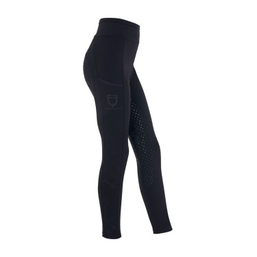 Legging Equestro fille avec découpes perforées Noir Legging Equestro fille avec découpes perforées Noir