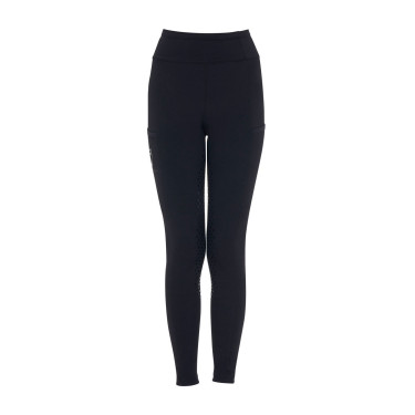 Legging Equestro fille avec découpes perforées Noir Legging Equestro fille avec découpes perforées Noir