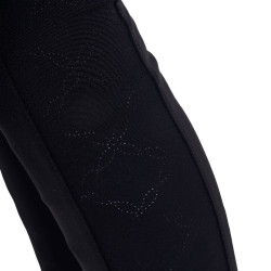 Legging Equestro fille avec découpes perforées Noir Legging Equestro fille avec découpes perforées Noir