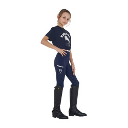 Meisjeslegging met geperforeerde decoraties Marine blazer / wit Marineblauw